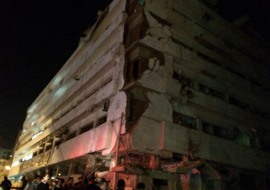 انفجار هائل يدمر أحد جوانب مبنى مديرية الأمن بالمنصورة